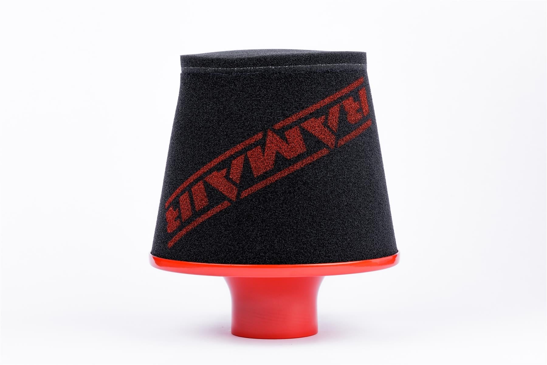 Ramair Foam Jet Stream Large Cone Air Filter 70mm (2.75inch) OD Red with Silicone Coupler-Filters-carbonizeduk