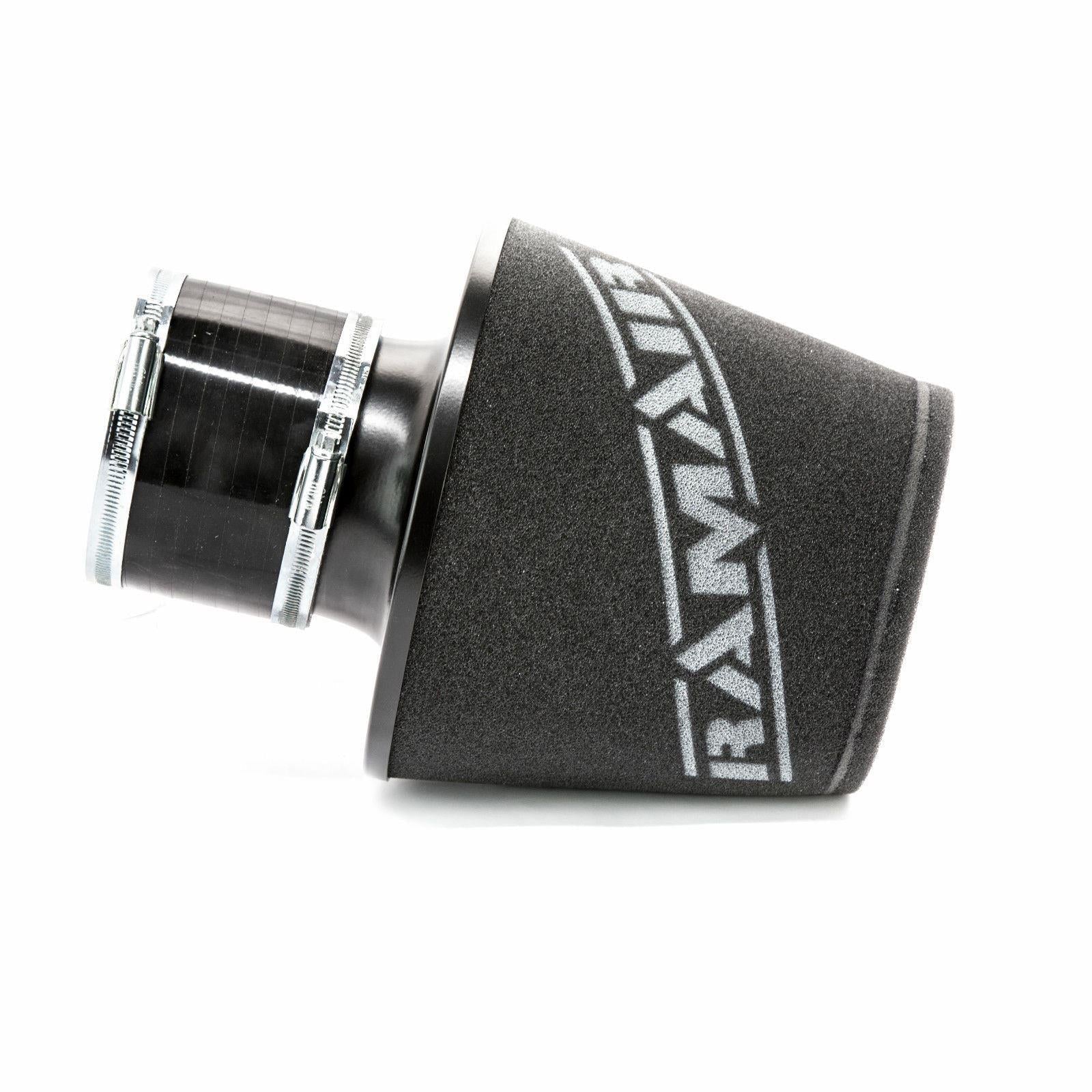 Ramair Large Foam Filter Aluminium Base 100mm (3.9inch) OD Black with Silicone Coupler-Filters-carbonizeduk