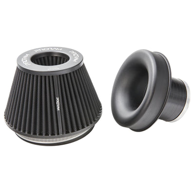 Ramair Pleated 70mm (2.75inch) ID Neck Medium Cone Air Filter with Velocity Stack and Coupling-Filters-carbonizeduk