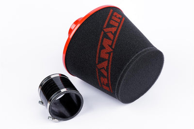 Ramair Foam Jet Stream Large Cone Air Filter 70mm (2.75inch) OD Red with Silicone Coupler-Filters-carbonizeduk