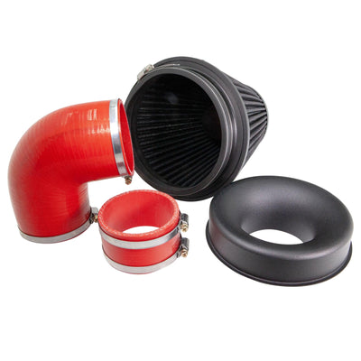 Performance Pleated Induction Kit for MK2 Focus ST - Red Hoses-Intake Kits-carbonizeduk