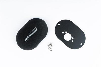 Domed Carb Air Filter & Baseplate to fit SU HS6 (Mini Offset) - 40mm Internal Height-Filters-carbonizeduk