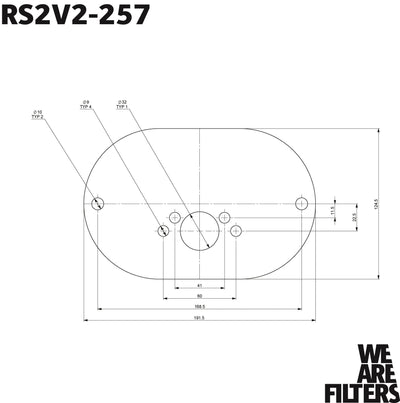 Carburettor Foam Air Filter with Baseplate to fit SU HS2 1.25in (32mm Mini Offset) - 40mm Internal Height-Filters-carbonizeduk