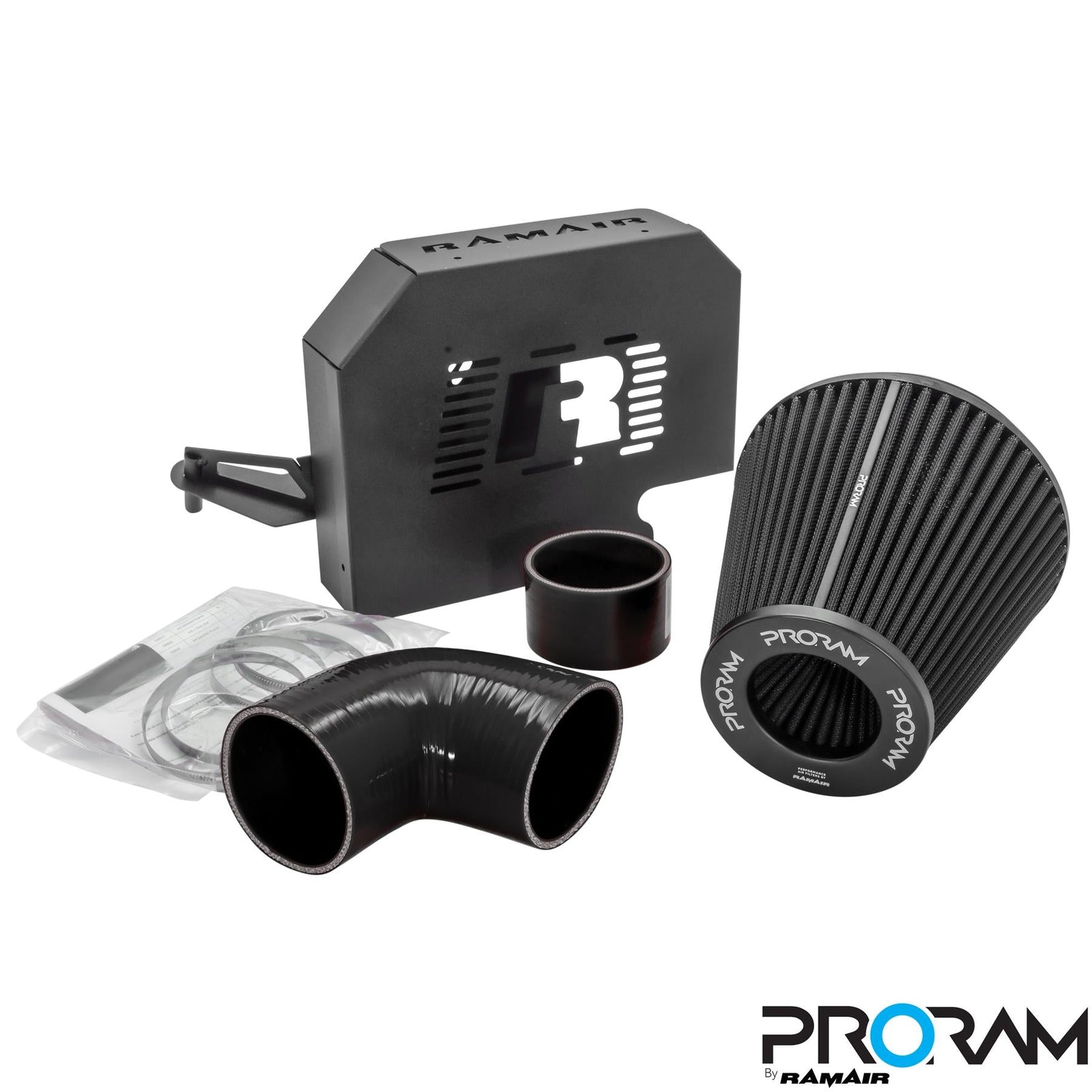 Performance Pleated Induction Kit for MK2 Focus ST with ECU Holder - Black Hoses-Intake Kits-carbonizeduk