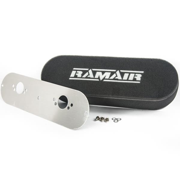 Twin Carb Air Filter With Baseplate MG B SU HS4 80mm Internal Height-Filters-carbonizeduk