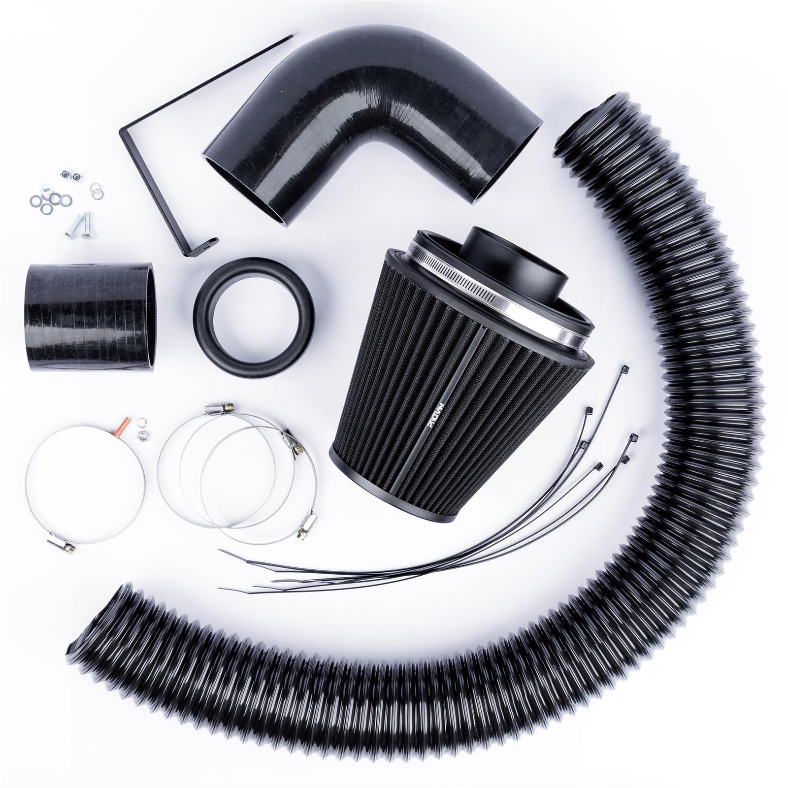 Performance Pleated Induction Kit for VW MK5 Golf R32 3.2 V6 - Black Hoses-Intake Kits-carbonizeduk