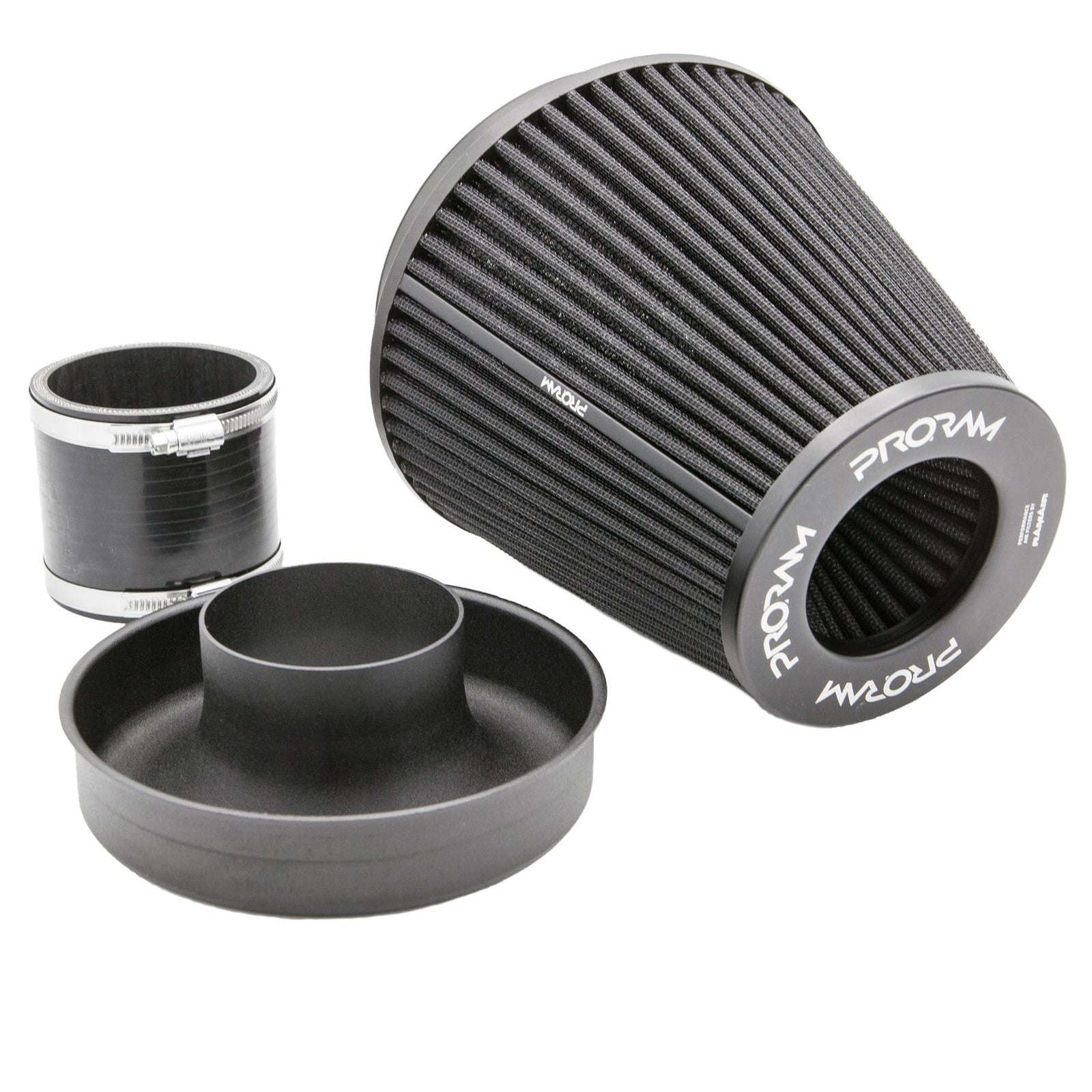 Ramair Pleated 83mm (3.25inch) ID Neck Large Cone Air Filter with Velocity Stack and Coupling-Filters-carbonizeduk