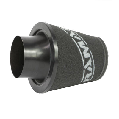 Ramair Foam Jet Stream Medium Cone Air Filter 100mm (3.9inch) OD Black with Silicone Coupler-Filters-carbonizeduk