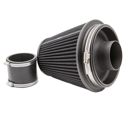 Proram 76mm (3inch) ID Neck Large Cone Air Filter with Velocity Stack and Coupling-Filters-carbonizeduk