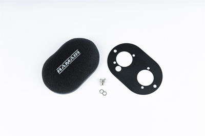 Domed Carb Air Filter & Baseplate to fit Dellorto 40 DHLA - 65mm Internal Height-Filters-carbonizeduk