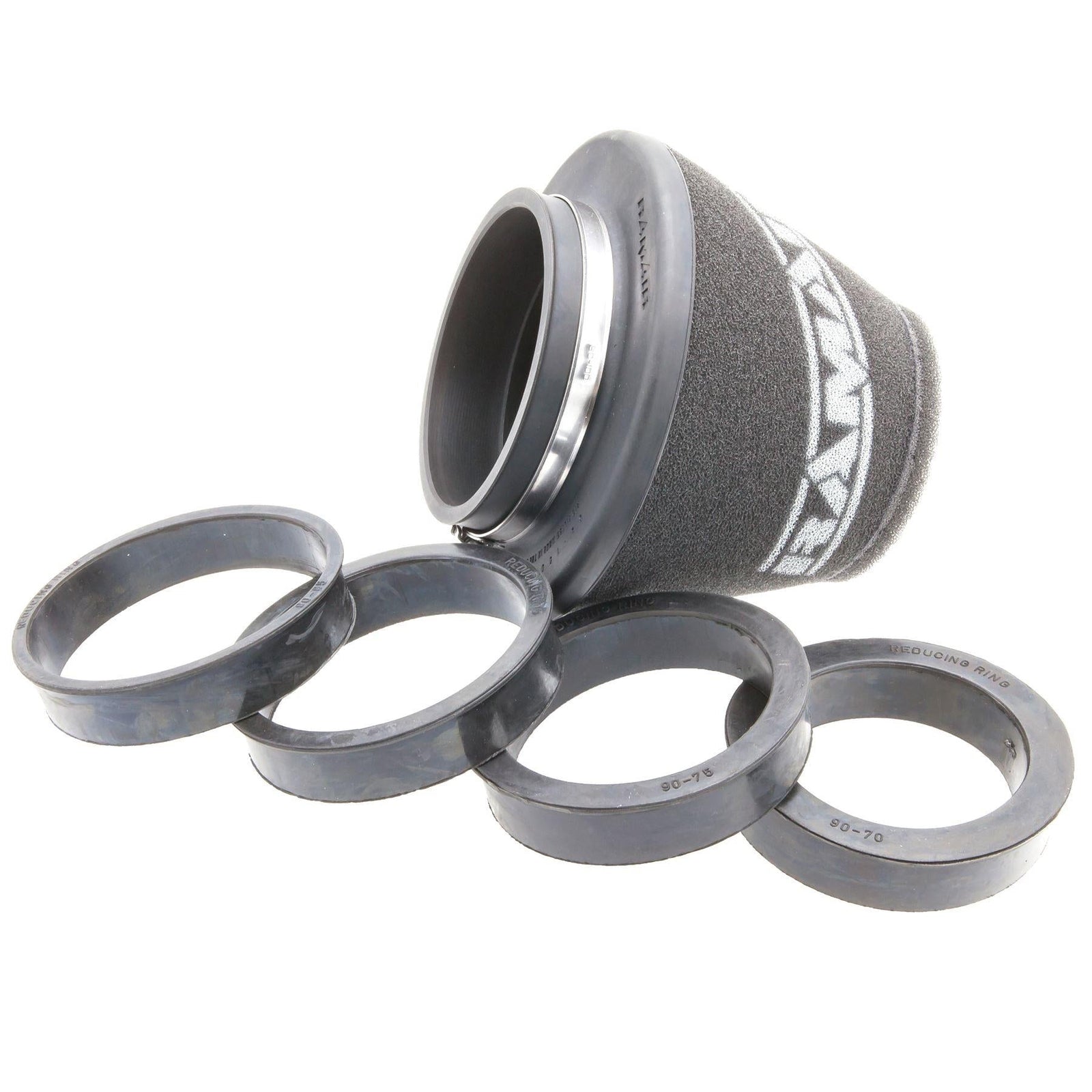 Ramair Foam 70mm - 90mm (2.75-3.5inch) ID Neck Polymer Base Neck Cone Air Filter-Filters-carbonizeduk