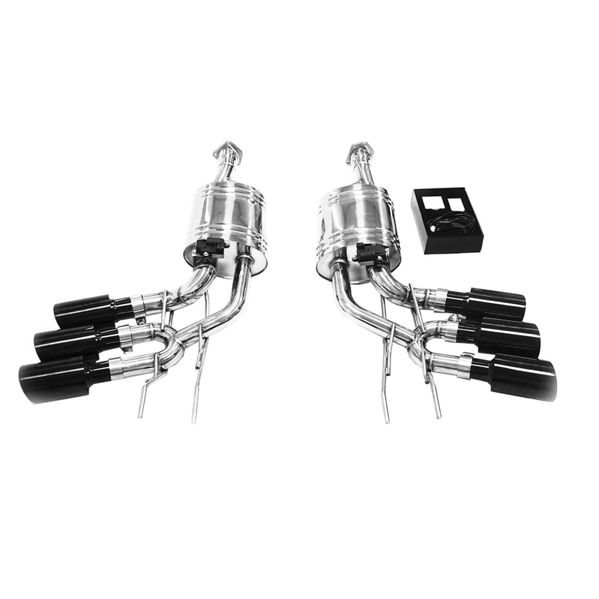 MERCEDES-BENZ G63 AMG G WAGON TRIPLE TAILPIPES VALVETRONIC EXHAUST SILENCERS-carbonizeduk