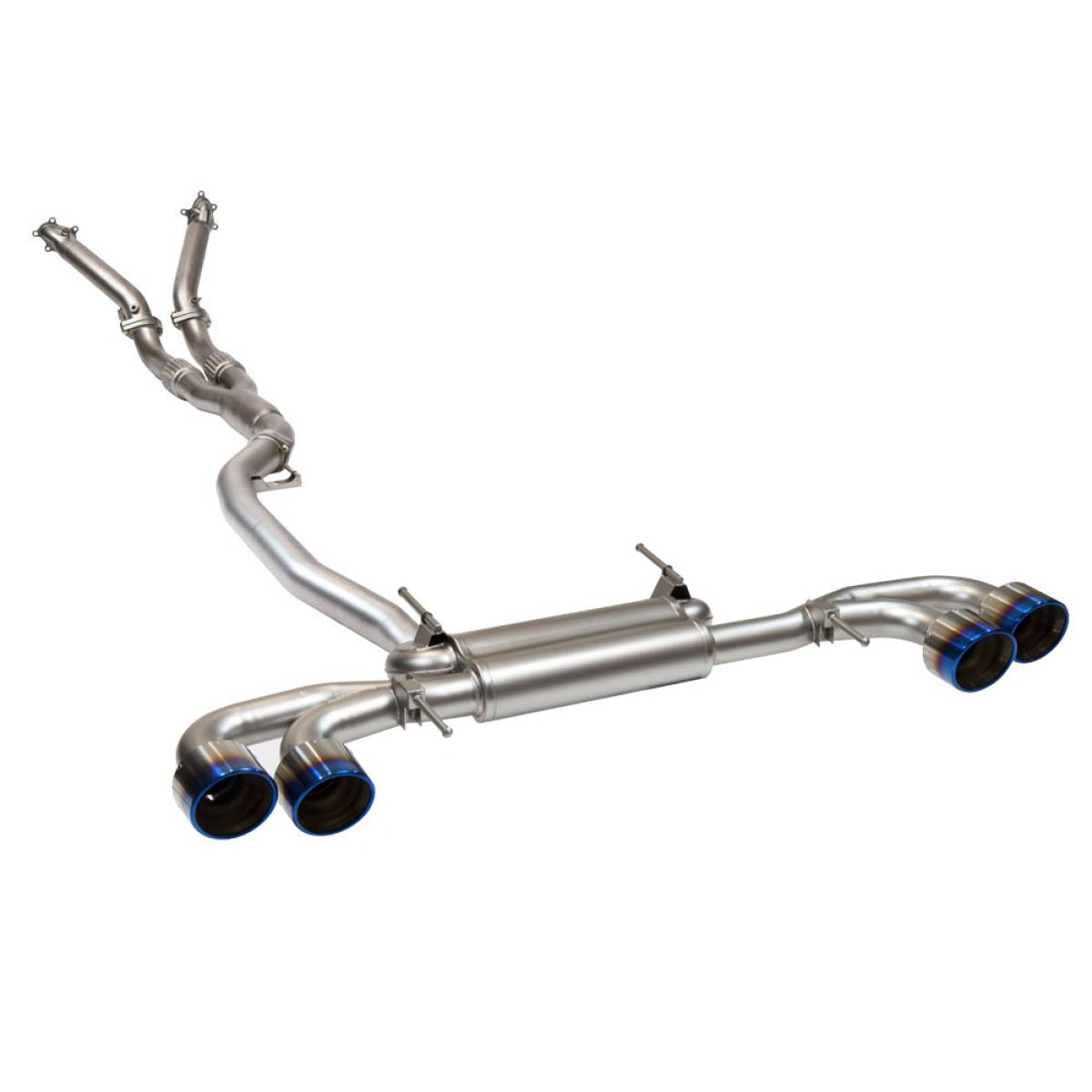 NISSAN GTR 3.5" TURBO BACK EXHAUST WITH 5 INCH TITANIUM TAILPIPES-carbonizeduk