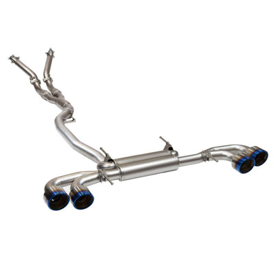 NISSAN GTR 3.5" TURBO BACK EXHAUST WITH 5 INCH TITANIUM TAILPIPES-carbonizeduk