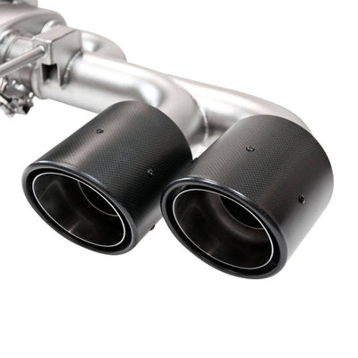 NISSAN GTR 3.5" TURBO BACK VALVED EXHAUST WITH 5 INCH CARBON TAILPIPES-carbonizeduk