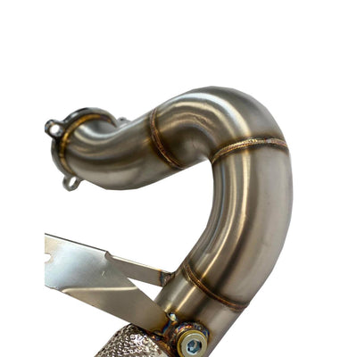 PORSCHE MACAN 3.0/3.6T DECAT EXHAUST DOWNPIPES WITH THERMAL HEAT SHIELD-carbonizeduk