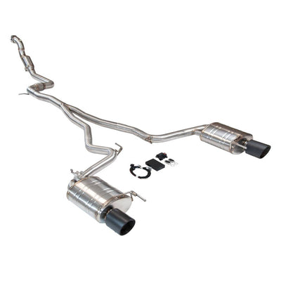 FORD MUSTANG 2.3 ECOBOOST 3" VALVED TURBO BACK EXHAUST-carbonizeduk