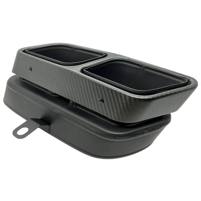 AUDI R8 V10 GEN 2 CARBON FIBRE SQUARE EXHAUST TAILPIPES-carbonizeduk
