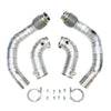 BMW X5M X6M DOWNPIPES WITH HEAT SHIELD-carbonizeduk