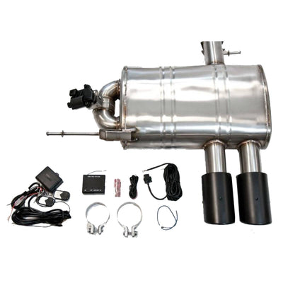 MINI COOPER S F56 2.0 VALVED REAR EXHAUST SILENCER-carbonizeduk