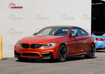 BMW M4 F83 F82 P style front splitter with air intake covers 3pcs-carbonizeduk