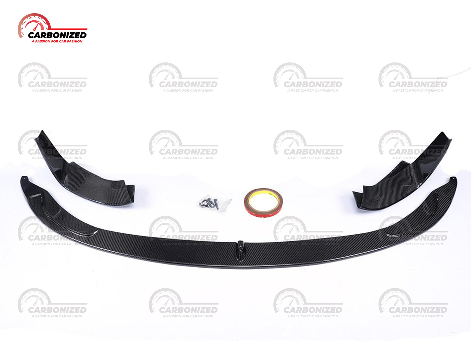 BMW M4 F83 F82 P style front splitter with air intake covers 3pcs-carbonizeduk