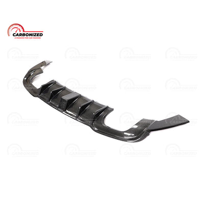Audi S3 saloon DTM Carbon fibre Diffuser with Light 2017-2019-carbonizeduk