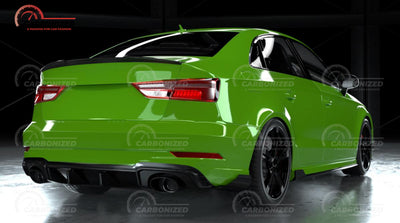Audi RS3 Saloon Carbon Fibre Rear bumper Diffuser 17-19-carbonizeduk
