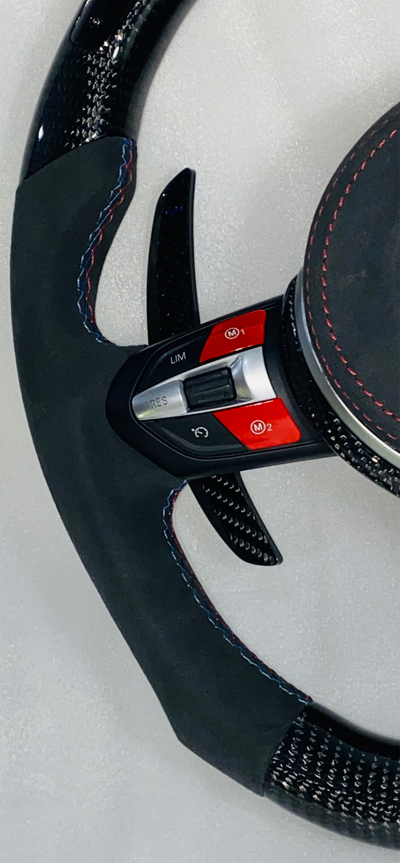 BMW M2 M3 M4 M5 M6 M140i Carbon Fibre F1 Style Carbon Fibre & Alcantara Steering Wheel-custom steering wheel-carbonizeduk