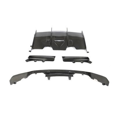 BMW M4 F82 Carbon Fibre Rear PSM style Diffuser (4 Piece Set)-carbonizeduk