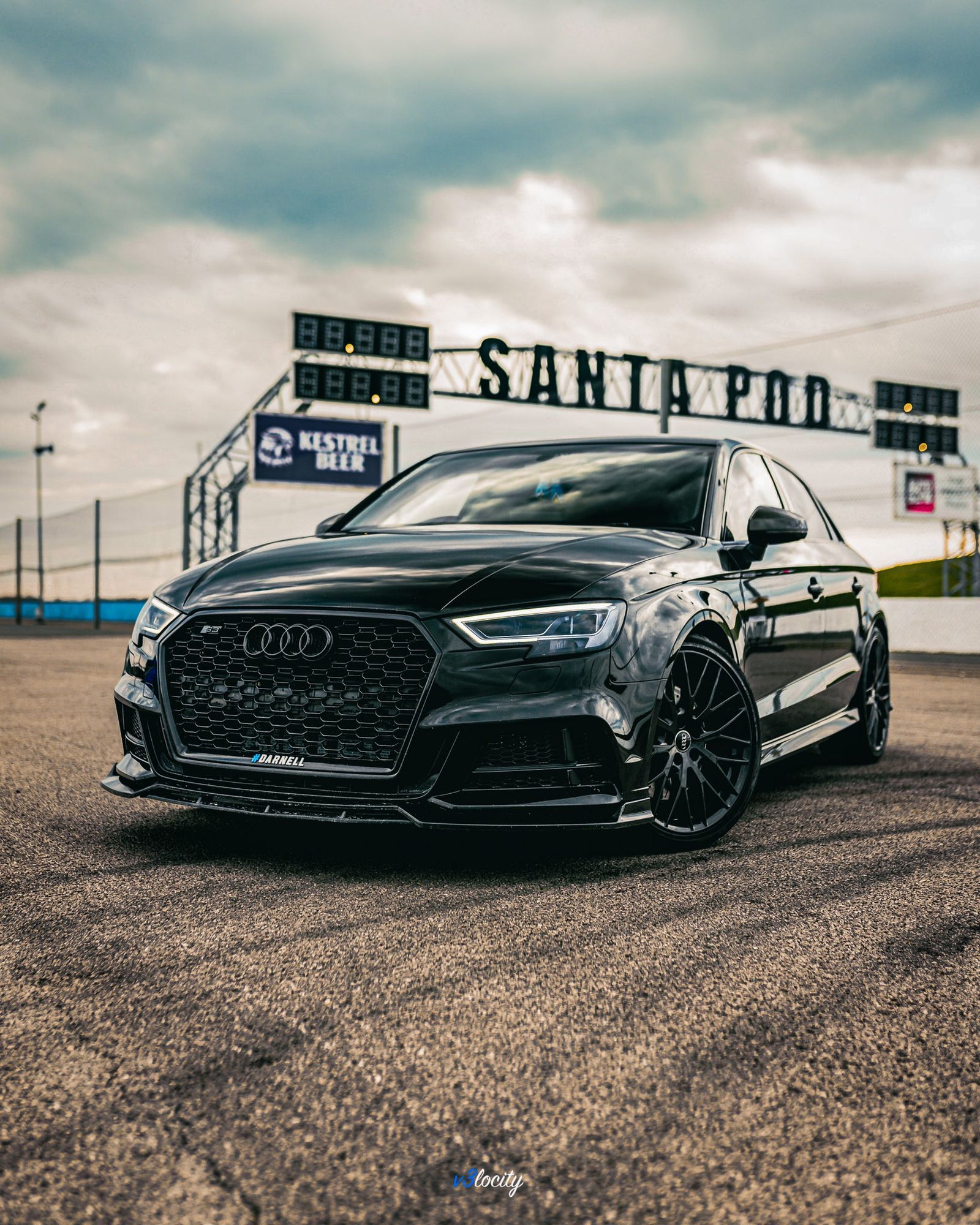 Audi S3 & S - Line HT style Gloss Black Front Lip splitter 2017-2019-carbonizeduk