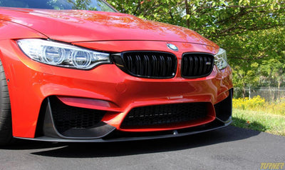 BMW M4 F82 Carbon Fibre P Style Front Lip Splitter 15-19 (1pc)-carbonizeduk