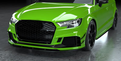 Audi RS3 Carbon Fiber Front Lip for Sedan 4-Door 2017-2019-carbonizeduk