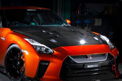 NISSAN GTR CARBON FIBRE TOP SECRET STYLE VENTED BONNET 2017+-carbonizeduk