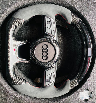 Audi RS3 Carbon fibre + alcantara F1 custom Racing steering wheel-Steering wheel-carbonizeduk