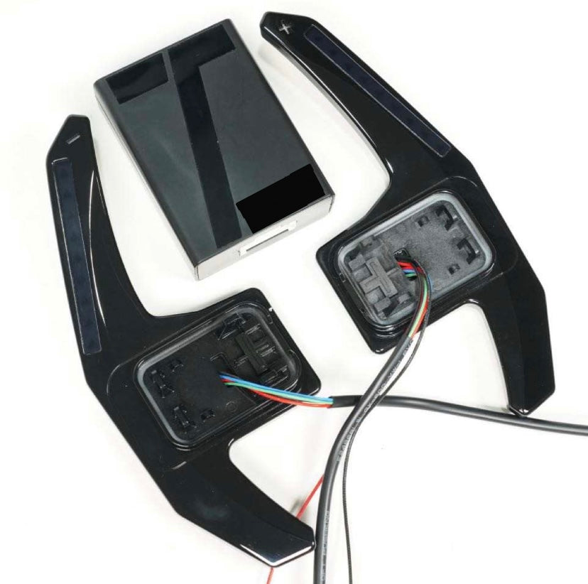 Smart LED Steering wheel extended Shift Paddles Bmw Audi Supra Mini Mercedes Benz AMG-carbonizeduk