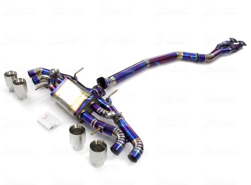 Nissan GTR R35 catback 4” 102mm titanium exhaust system + Y pipe Valvetronic 2008+-carbonizeduk