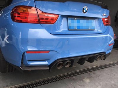 BMW F80 M3 Carbon Fibre V Style Rear Bumper Diffuser 3 piece 15-19-carbonizeduk