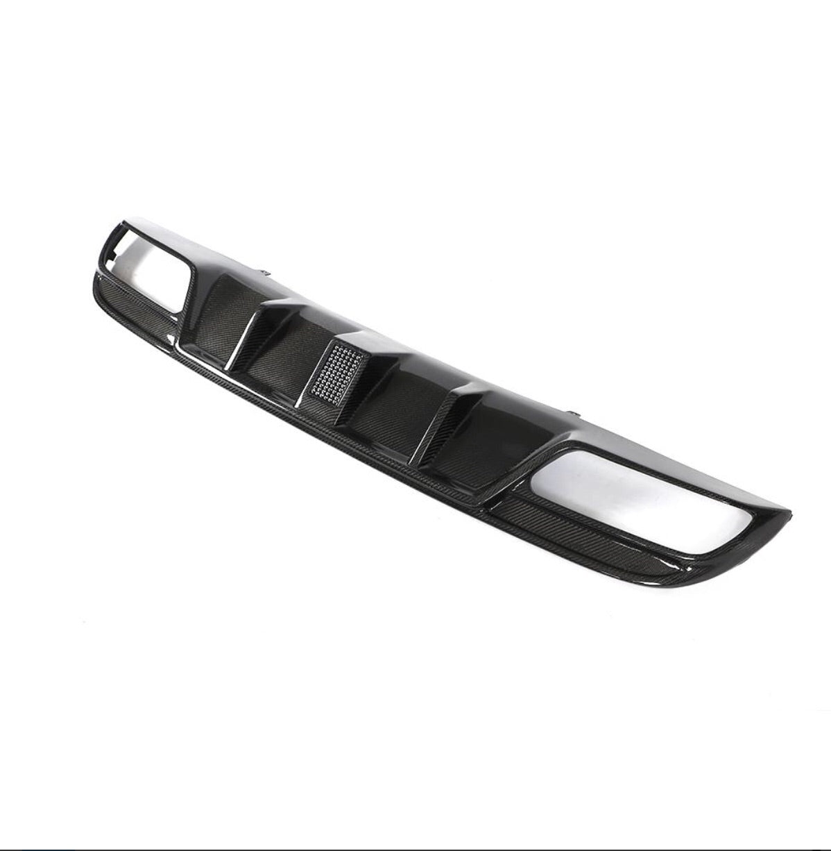 Mercedes Benz C63 W205 Carbon Fibre Rear Bumper Diffuser+ with brake lights-carbonizeduk