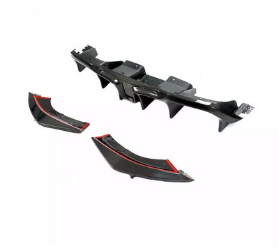 BMW M2 Carbon fibre rear diffuser F1 Style + Side rear lips 3pc set 2016-2019-carbonizeduk