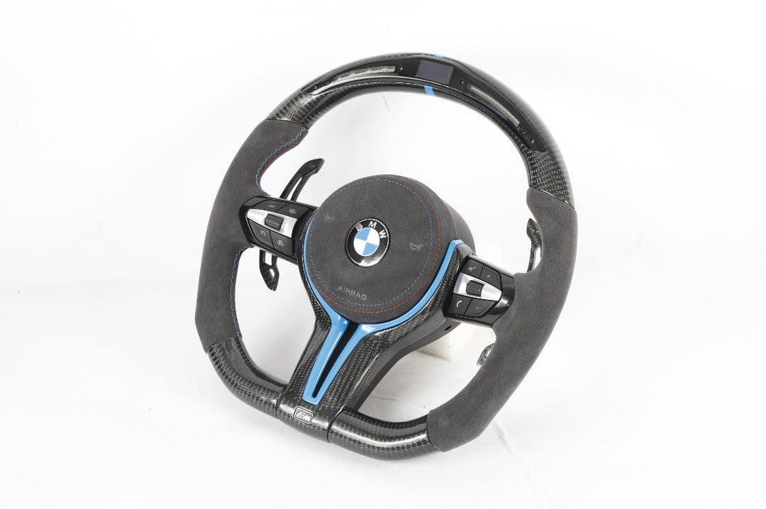 BMW M2 M3 M4 M5 M6 M140i Carbon Fibre F1 Style Carbon Fibre & Alcantara Steering Wheel-carbonizeduk