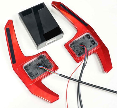 Smart LED Steering wheel extended Shift Paddles Bmw Audi Supra Mini Mercedes Benz AMG-carbonizeduk
