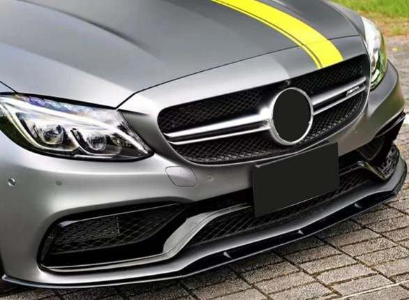 GLOSS BLACK EDITION 1 STYLE FRONT LIP W205 C63 4Dr Sedan 2015-2019-carbonizeduk